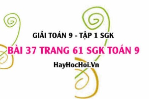 Giải bài 37 trang 61 SGK Toán 9 tập 1